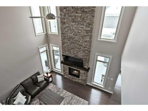274 Wentworth Square Sw, Calgary, AB - Indoor With Fireplace