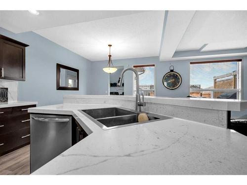 367 Prestwick Close Se, Calgary, AB - Indoor Photo Showing Kitchen With Double Sink With Upgraded Kitchen