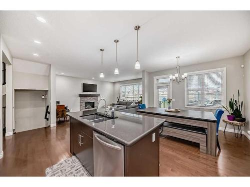 134 Mahogany Passage Se, Calgary, AB - Indoor Photo Showing Kitchen With Double Sink With Upgraded Kitchen
