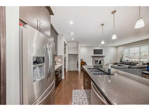 134 Mahogany Passage Se, Calgary, AB - Indoor Photo Showing Kitchen With Stainless Steel Kitchen With Double Sink With Upgraded Kitchen