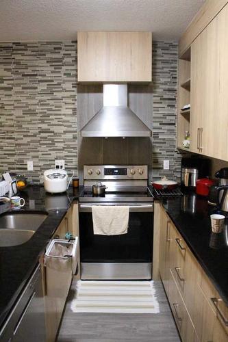 101-117 19 Avenue Ne, Calgary, AB - Indoor Photo Showing Kitchen With Double Sink