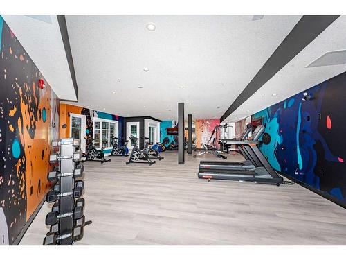 1218-681 Savanna Boulevard Ne, Calgary, AB - Indoor Photo Showing Gym Room