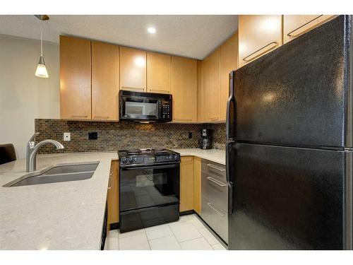 236-35 Richard Court Sw, Calgary, AB - Indoor Photo Showing Kitchen With Double Sink