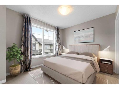 181 New Brighton Villas Se, Calgary, AB - Indoor Photo Showing Bedroom