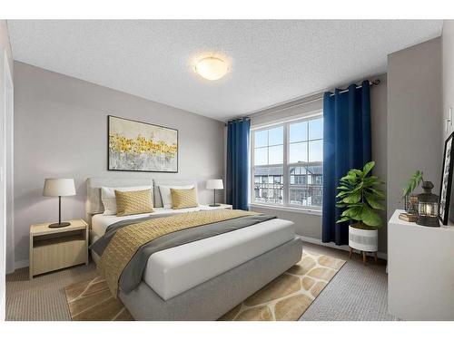 181 New Brighton Villas Se, Calgary, AB - Indoor Photo Showing Bedroom