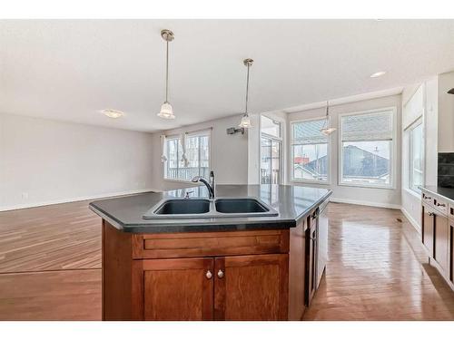 161 Cranwell Bay Se, Calgary, AB - Indoor Photo Showing Kitchen With Double Sink
