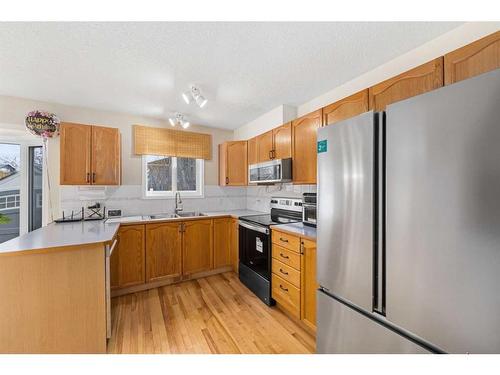 356 River Rock Circle Se, Calgary, AB - Indoor Photo Showing Kitchen With Double Sink