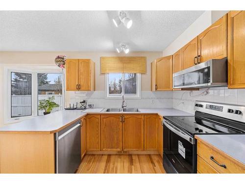 356 River Rock Circle Se, Calgary, AB - Indoor Photo Showing Kitchen With Double Sink