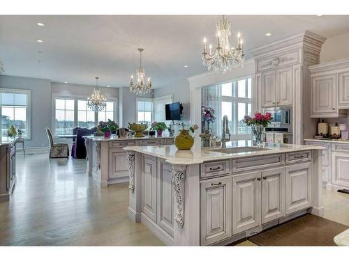 9 Swift Creek Green, Rural Rocky View County, AB - Indoor Photo Showing Kitchen With Upgraded Kitchen