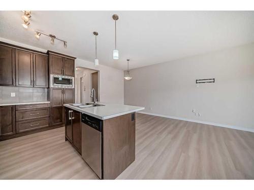 15 Savanna Parade Ne, Calgary, AB - Indoor Photo Showing Kitchen With Double Sink