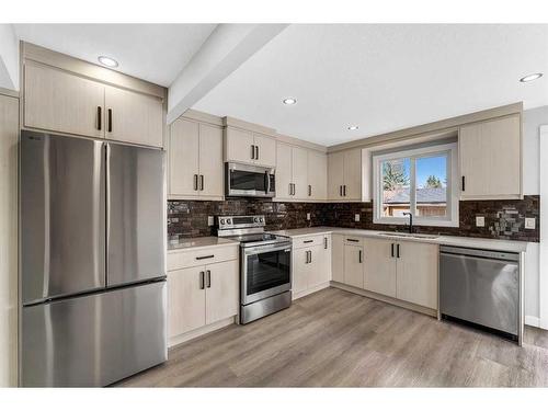108 Abberfield Way Ne, Calgary, AB - Indoor Photo Showing Kitchen With Stainless Steel Kitchen