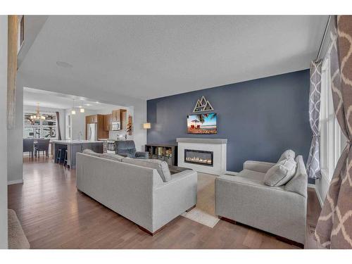 194 Chaparral Valley Square Se, Calgary, AB - Indoor Photo Showing Living Room With Fireplace