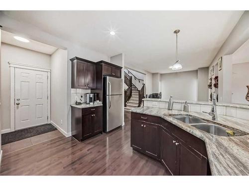 314 Evanston Drive Nw, Calgary, AB - Indoor Photo Showing Kitchen With Double Sink