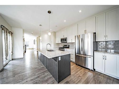 449 Marquis Heights Se, Calgary, AB - Indoor Photo Showing Kitchen With Upgraded Kitchen