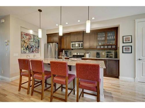 222 Quarry Park Boulevard Se, Calgary, AB - Indoor Photo Showing Kitchen With Upgraded Kitchen