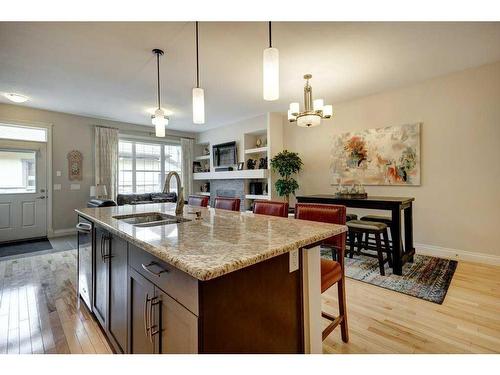 222 Quarry Park Boulevard Se, Calgary, AB - Indoor Photo Showing Kitchen With Double Sink