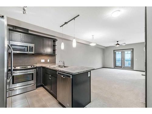 2405-310 Mckenzie Towne Gate Se, Calgary, AB - Indoor Photo Showing Kitchen With Double Sink With Upgraded Kitchen
