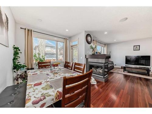 201 Auburn Glen Circle Se, Calgary, AB - Indoor Photo Showing Living Room With Fireplace