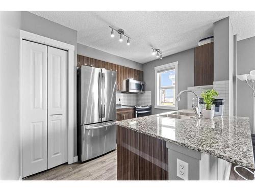 701-10 Kincora Glen Park Nw, Calgary, AB - Indoor Photo Showing Kitchen With Double Sink With Upgraded Kitchen