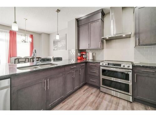 52 Legacy Court Se, Calgary, AB - Indoor Photo Showing Kitchen With Double Sink With Upgraded Kitchen
