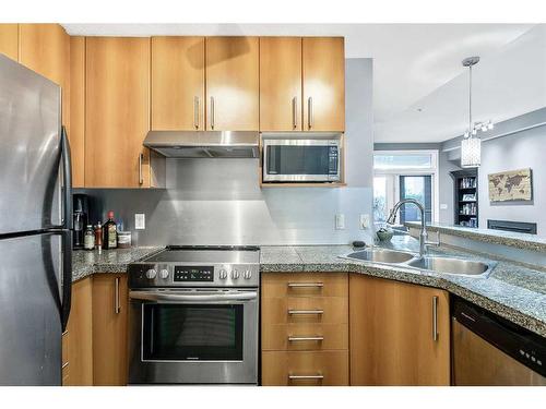 108-1010 Centre Avenue Ne, Calgary, AB - Indoor Photo Showing Kitchen With Double Sink With Upgraded Kitchen