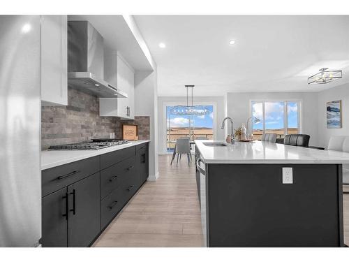 145 Amblefield Terrace Nw, Calgary, AB - Indoor Photo Showing Kitchen With Upgraded Kitchen