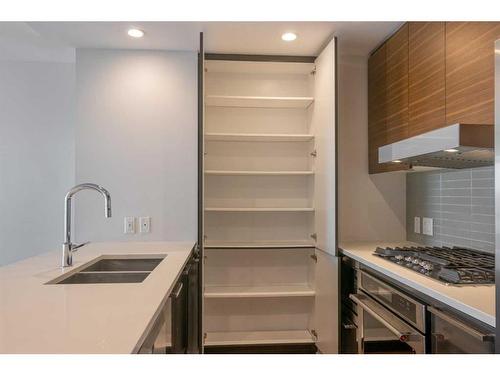 716-46 9 Street Ne, Calgary, AB - Indoor Photo Showing Kitchen With Double Sink