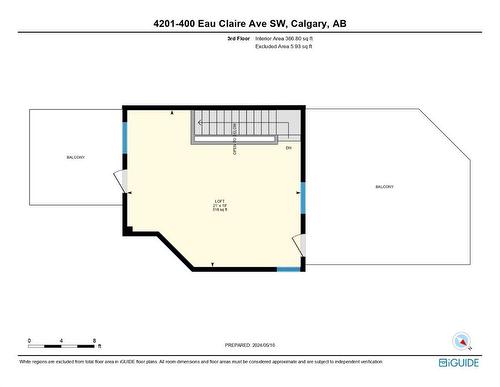 4201-400 Eau Claire Avenue Sw, Calgary, AB - Outdoor With View