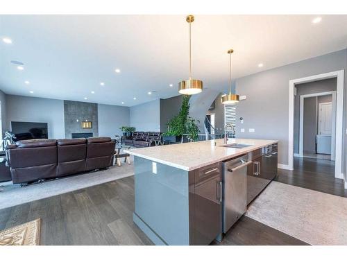 111 Sandpiper Court, Chestermere, AB - Indoor Photo Showing Kitchen With Upgraded Kitchen