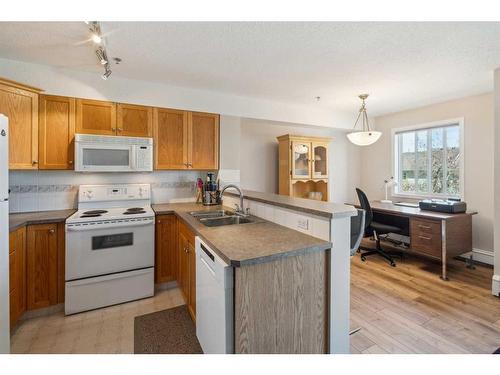 2202-11 Chaparral Ridge Drive Se, Calgary, AB - Indoor Photo Showing Kitchen With Double Sink