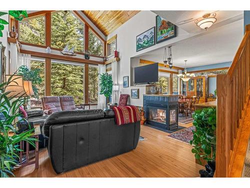 276 Eagle  Terrace Road, Canmore, AB - Indoor With Fireplace