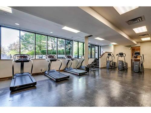 1818-222 Riverfront Avenue Sw, Calgary, AB - Indoor Photo Showing Gym Room
