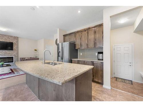 188 Cityspring Way Ne, Calgary, AB - Indoor Photo Showing Kitchen With Double Sink