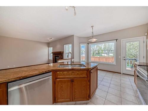 167 River Rock Crescent Se, Calgary, AB - Indoor Photo Showing Kitchen With Double Sink