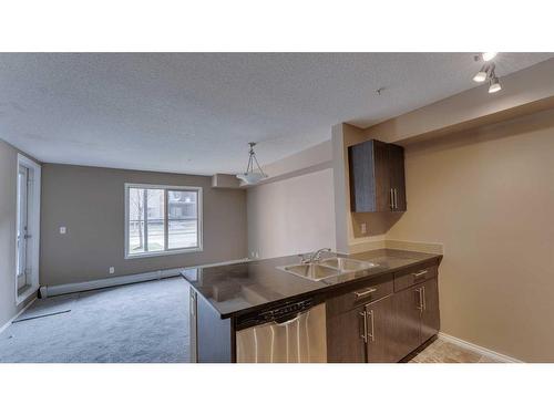 105-2715 12 Avenue Se, Calgary, AB - Indoor Photo Showing Kitchen With Double Sink
