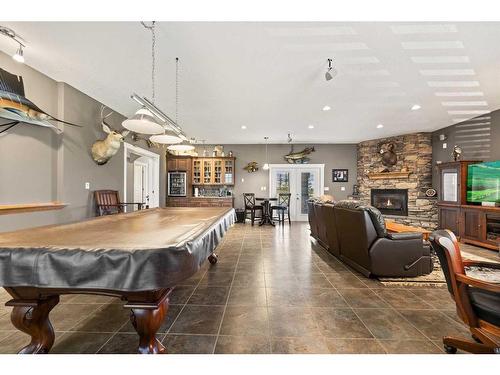 33550 Range Road 23, Rural Mountain View County, AB - Indoor With Fireplace