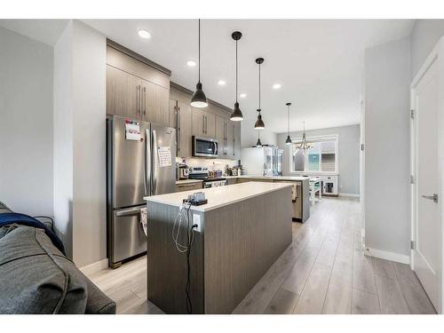 57 Corner Meadows Gate Ne, Calgary, AB - Indoor Photo Showing Kitchen With Upgraded Kitchen