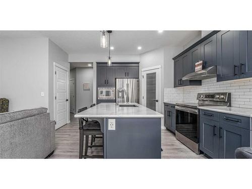 50 Sage Bluff Rise Nw, Calgary, AB - Indoor Photo Showing Kitchen With Stainless Steel Kitchen With Upgraded Kitchen