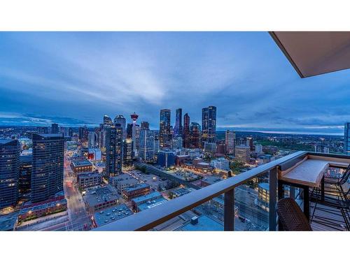 3509-1122 3 Street Se, Calgary, AB - Outdoor With Balcony With View