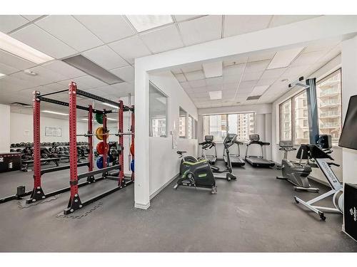 1706-683 10 Street Sw, Calgary, AB - Indoor Photo Showing Gym Room