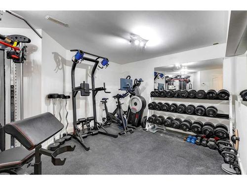 25 Cranston Drive Se, Calgary, AB - Indoor Photo Showing Gym Room