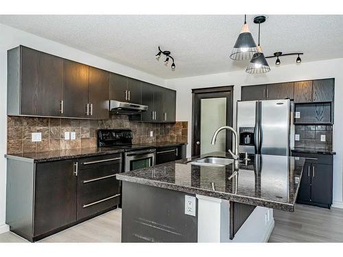 20 Auburn Bay Lane Se, Calgary, AB - Indoor Photo Showing Kitchen With Stainless Steel Kitchen With Upgraded Kitchen