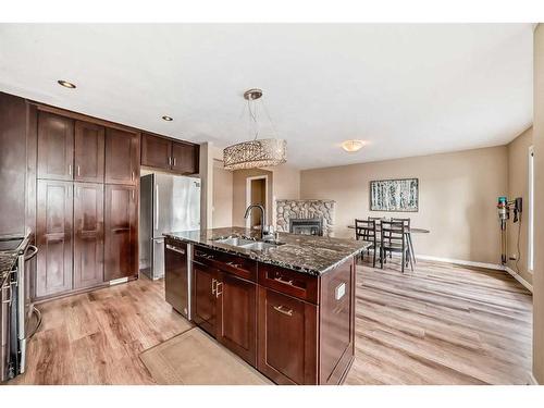 420 Mt Aberdeen Close Se, Calgary, AB - Indoor Photo Showing Kitchen With Double Sink