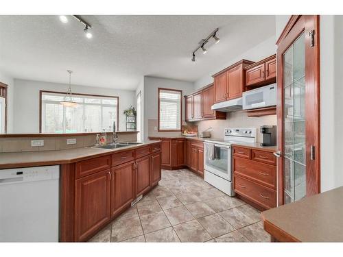224 Hawkmere View, Chestermere, AB - Indoor Photo Showing Kitchen With Double Sink