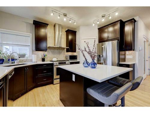 215 Kincora Glen Mews Nw, Calgary, AB - Indoor Photo Showing Kitchen With Upgraded Kitchen