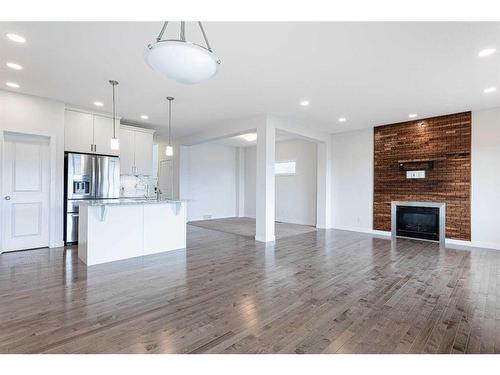 32 Walden Green Se, Calgary, AB - Indoor With Fireplace