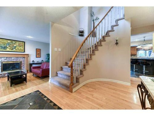 840 Suncastle Road Se, Calgary, AB - Indoor With Fireplace