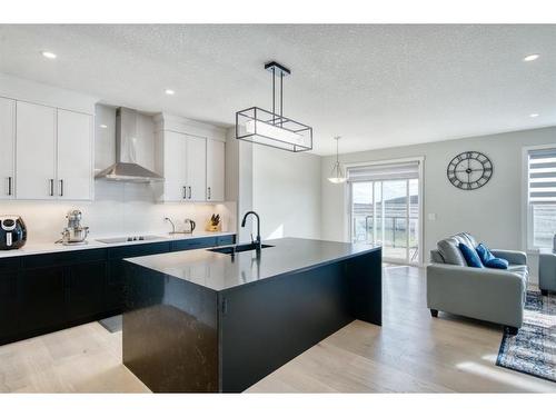 239 Chelsea Heath, Chestermere, AB - Indoor Photo Showing Kitchen With Upgraded Kitchen