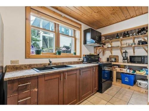 204 Grizzly Street, Banff, AB - Indoor Photo Showing Kitchen With Double Sink