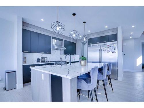 132 Belvedere Drive Se, Calgary, AB - Indoor Photo Showing Kitchen With Upgraded Kitchen